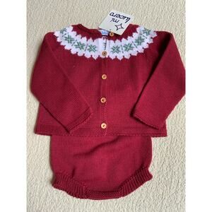 Mi Lucero Cardigan and‎ diaper cover size 6M